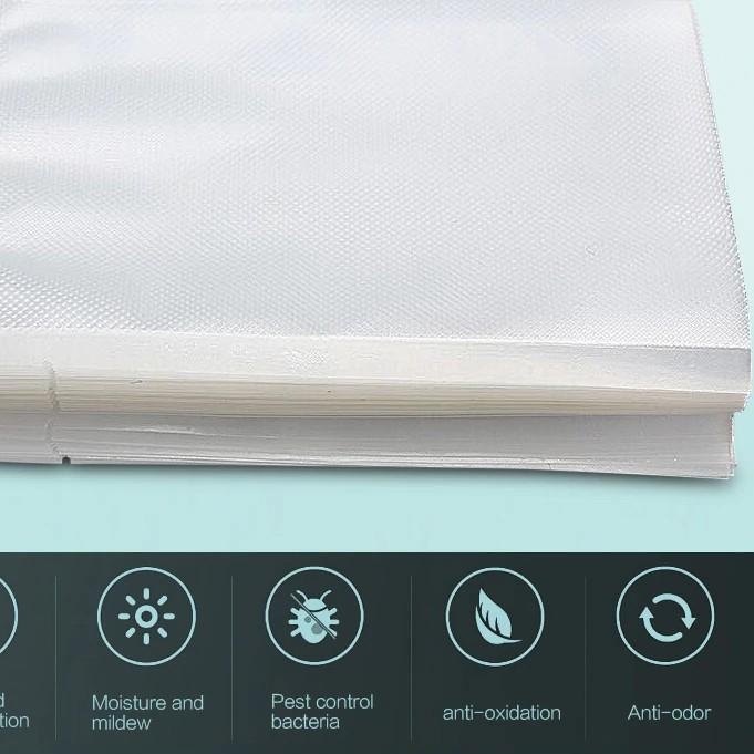 

✧ FreshpackPro 12CM X 20CM Plastik Vacuum Sealer Packing Bag Embos / Embossed Food Grade 100Pcs ✸