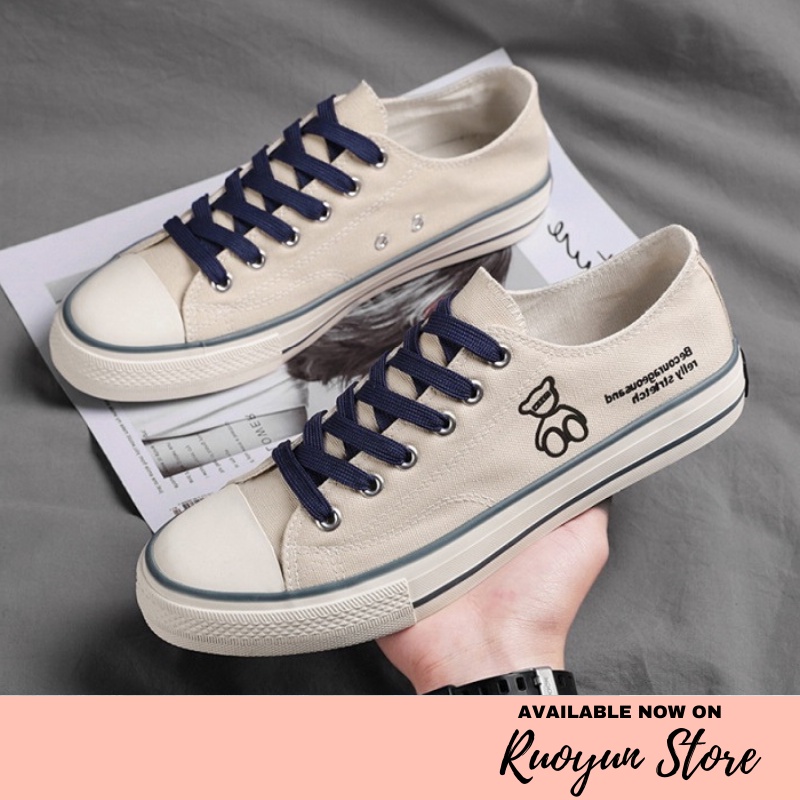 RYX - Low Cut Sepatu Canvas Flat Sneakers Pria Fashion Casual - Ori Import