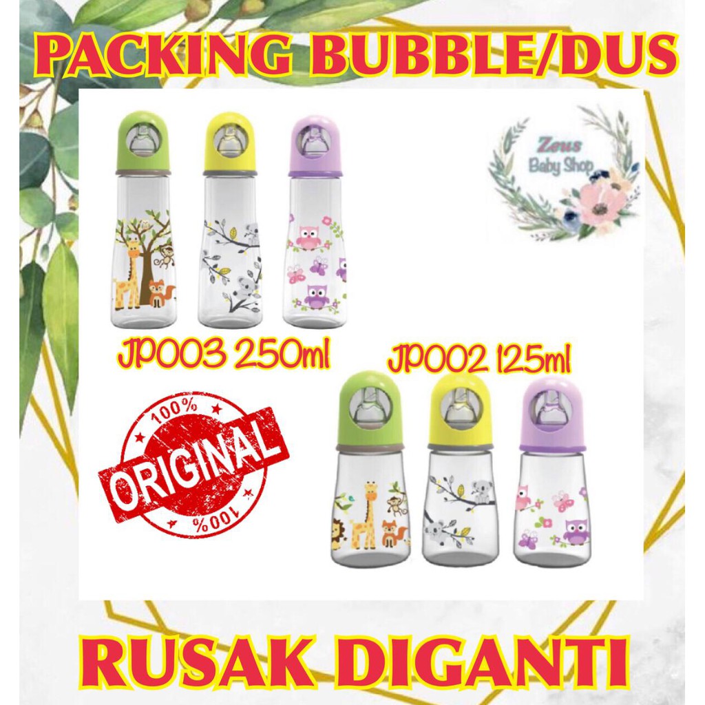 Baby Safe botol susu JP002 JP003 JP005 gagang Feeding Bottle 125ml / 250ml - zeus