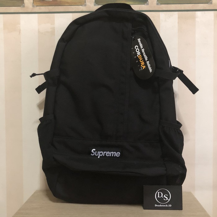 supreme backpack ss18 black