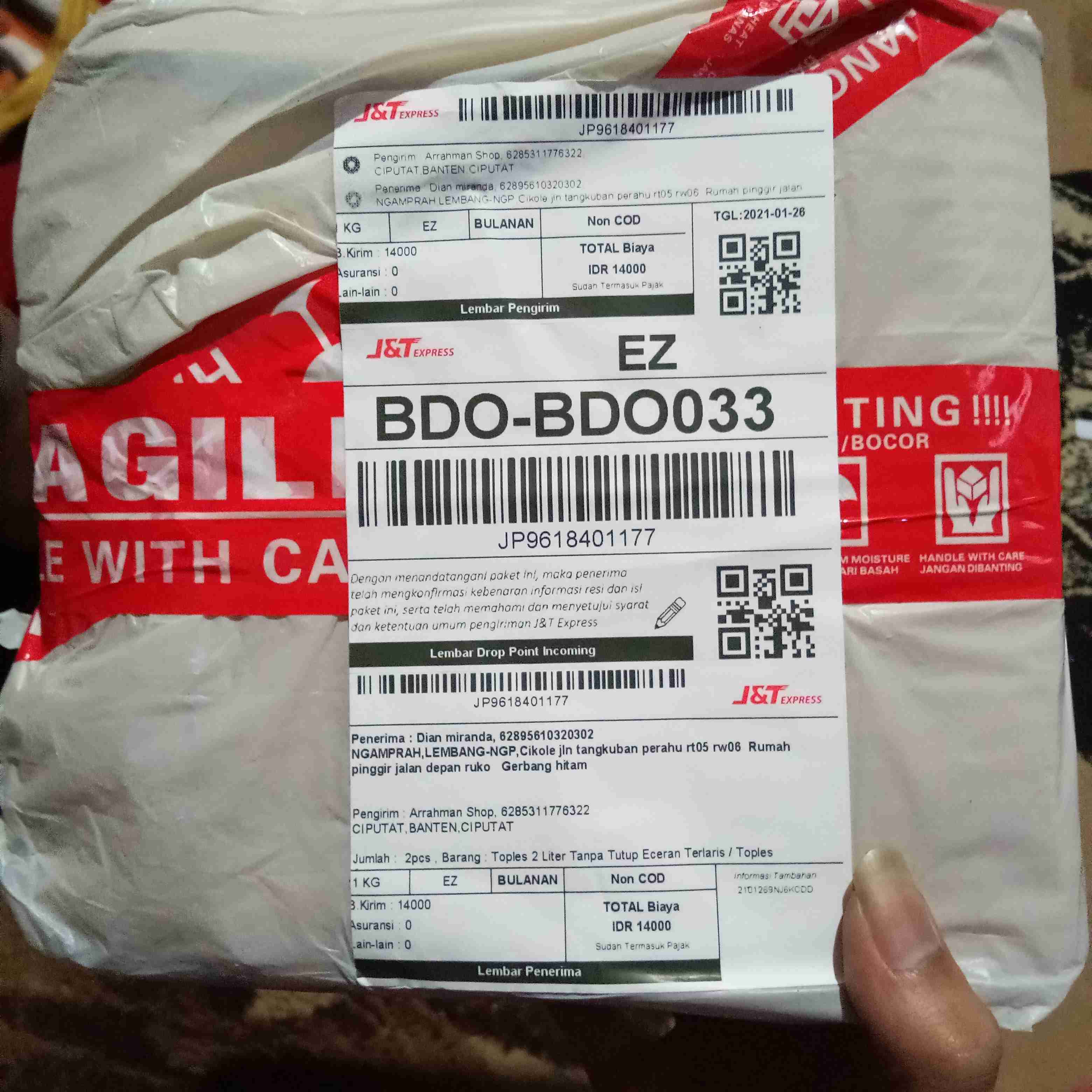 Toples 2 Liter Tanpa Tutup Eceran Terlaris / Toples Cupang