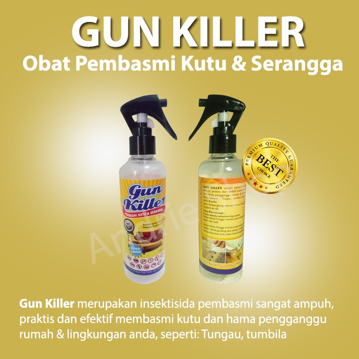 Pembasmi Kutu Busuk, Kutu Kasur, Tungau, Tumbila Efektif GUN KILLER