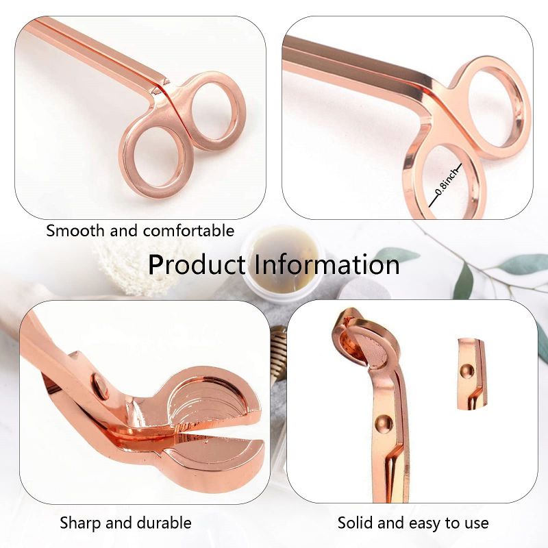 Candle Wick Trimmer Stainless Gunting Sumbu Lilin Alat Pemotong Sumbu Lilin Rose Gold Candle Trimmer