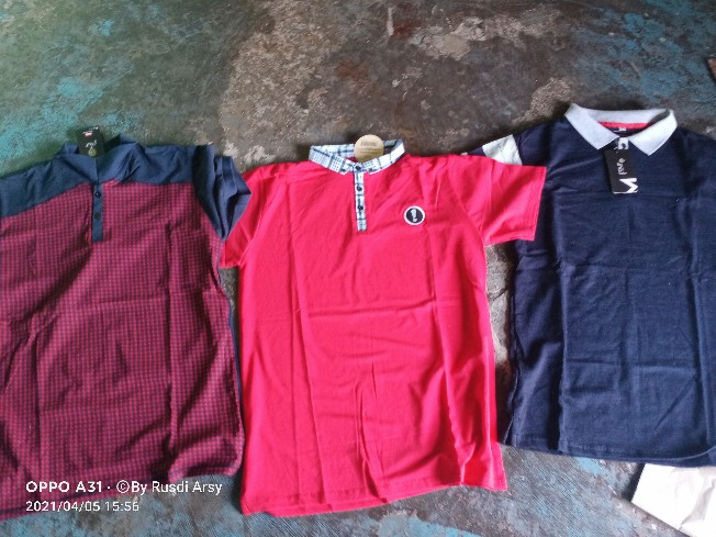 (size L Dan Xl) Kaos Kerah Dan Kerah Shanghai  Mix Motif Batik Kece