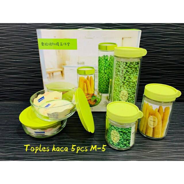TOPLES KACA SET ISI 5PCS / TOPLES KACA 5IN1