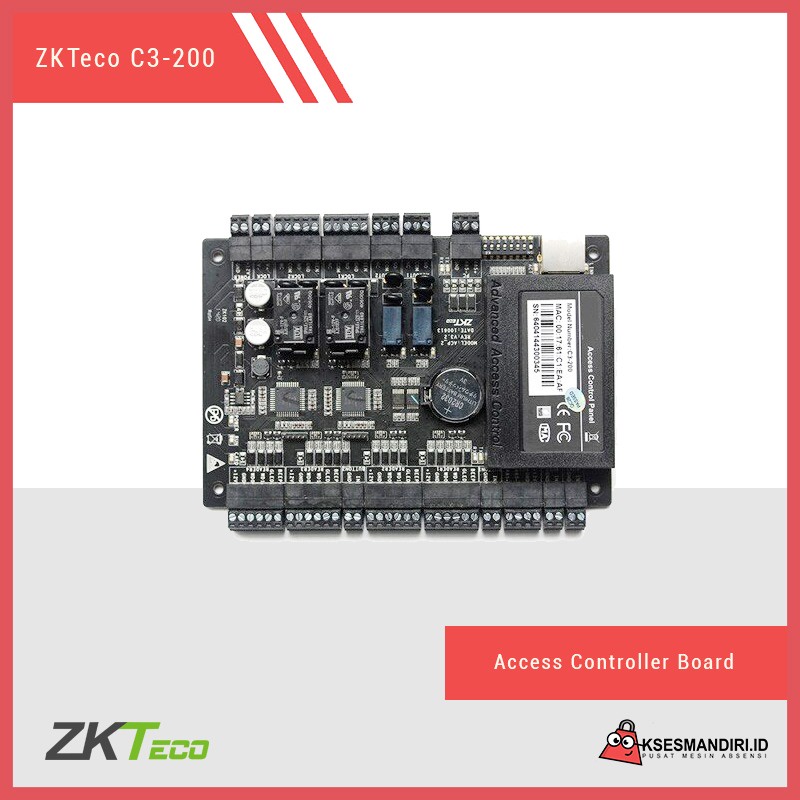 Controller Access Fingerprint Zkteco C3 200 With Box
