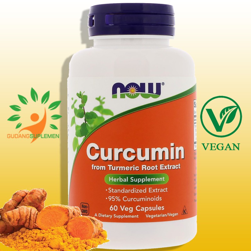 Now Curcumin 60 Veg Capsules Turmeric Root Extract Kunyit Herbal Shopee Indonesia