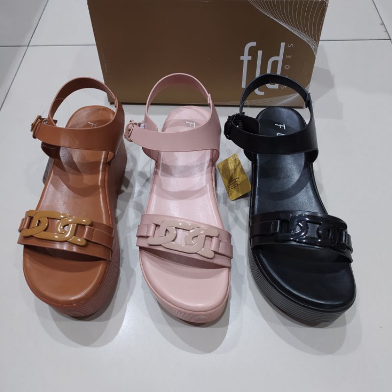 sepatu sandal wedges Fld empuk