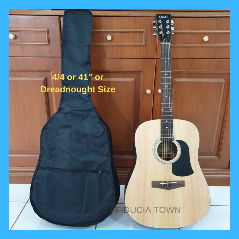 Sarung Gitar Gitarlele Gigbag Tas Hitam Ukuran Fullsize Dreadnought 1/2 41 40 38 30 Gitarlele