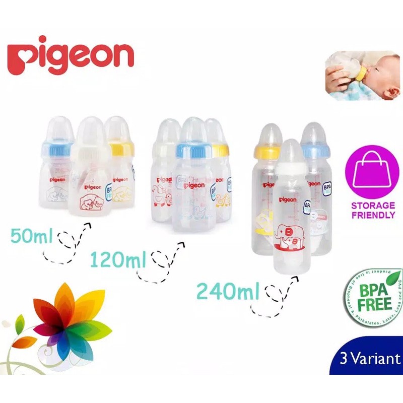 Pigeon Standard Bottle 50 ml / 120ml / 240 ml  Botol Susu Bayi