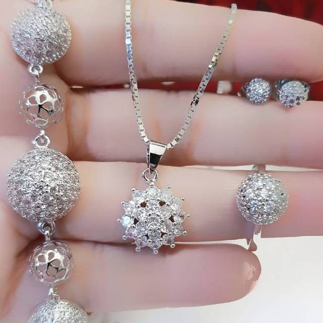 perhiasan xuping set lapis emas 24k C1