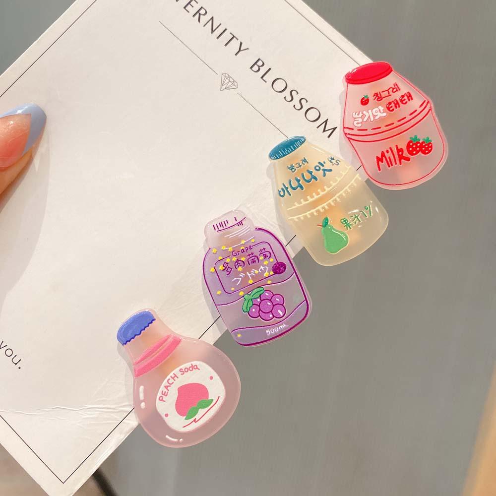 AUGUSTINA Jepit Rambut Anak Kreatif Anak Botol Resin Korea Matte Jepit Rambut