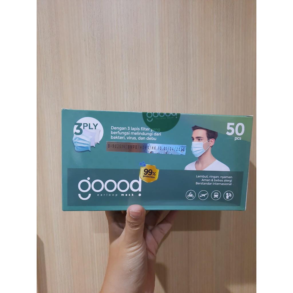 Masker 3ply Disposable Protective Mask (50 pcs)