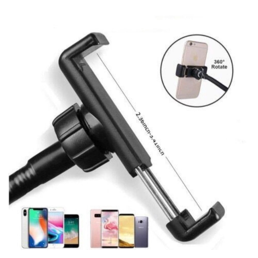 J401 HOLDER HANDPHONE MAX 7 INCHI JEPIT MOBIL GANTUNGAN GPS LEHER ANGSA PEGANGAN JEPITAN PENGAMAN ANTI JATUH KACA MIROR BRACKET MOUNT UNIVERSAL FLEKSIBLE JEPIT SOFT TUBE KACA DASBOARD JEPITAN ANTI JATUH BISA UNTUK SEGALA JENIS DAN MERK HANDPHONE MAX