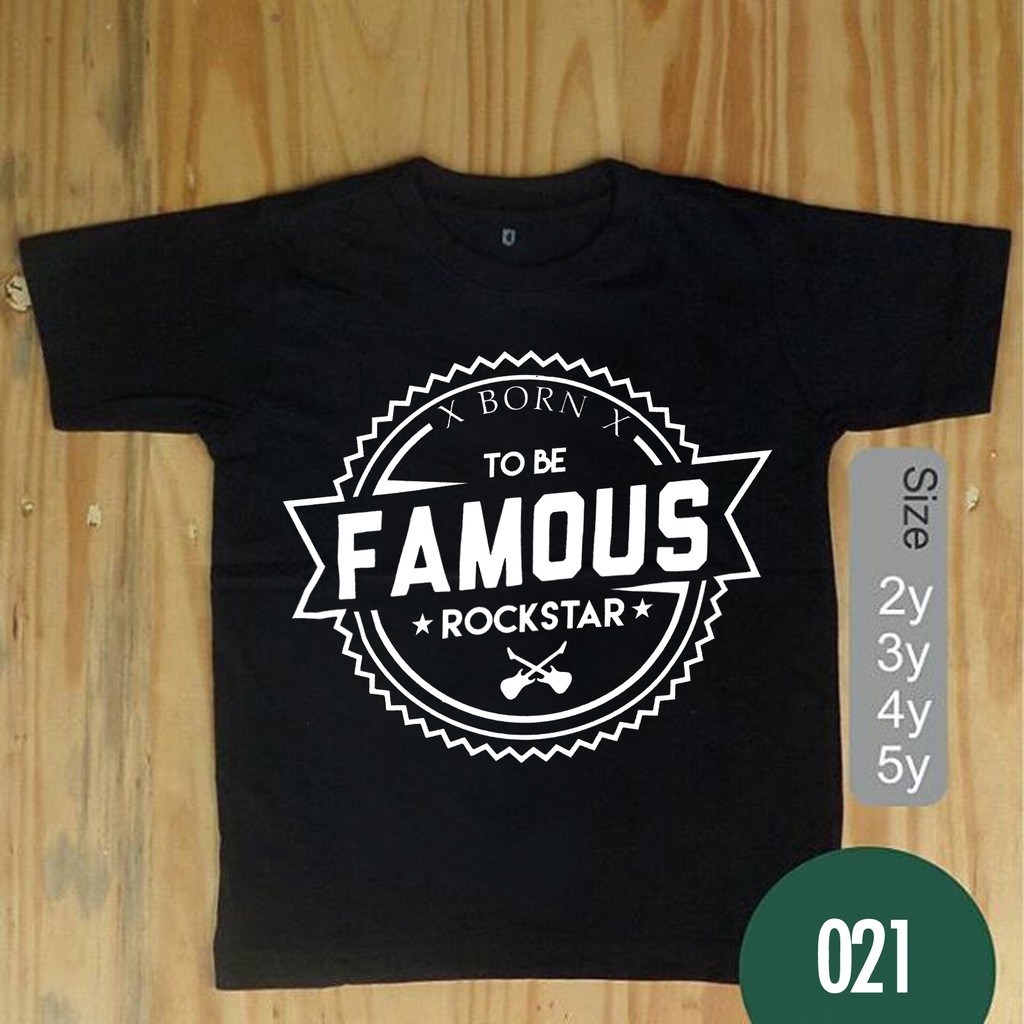 Kaos Distro Anak FAMOUS Rockstar Original 1000% adem cotton