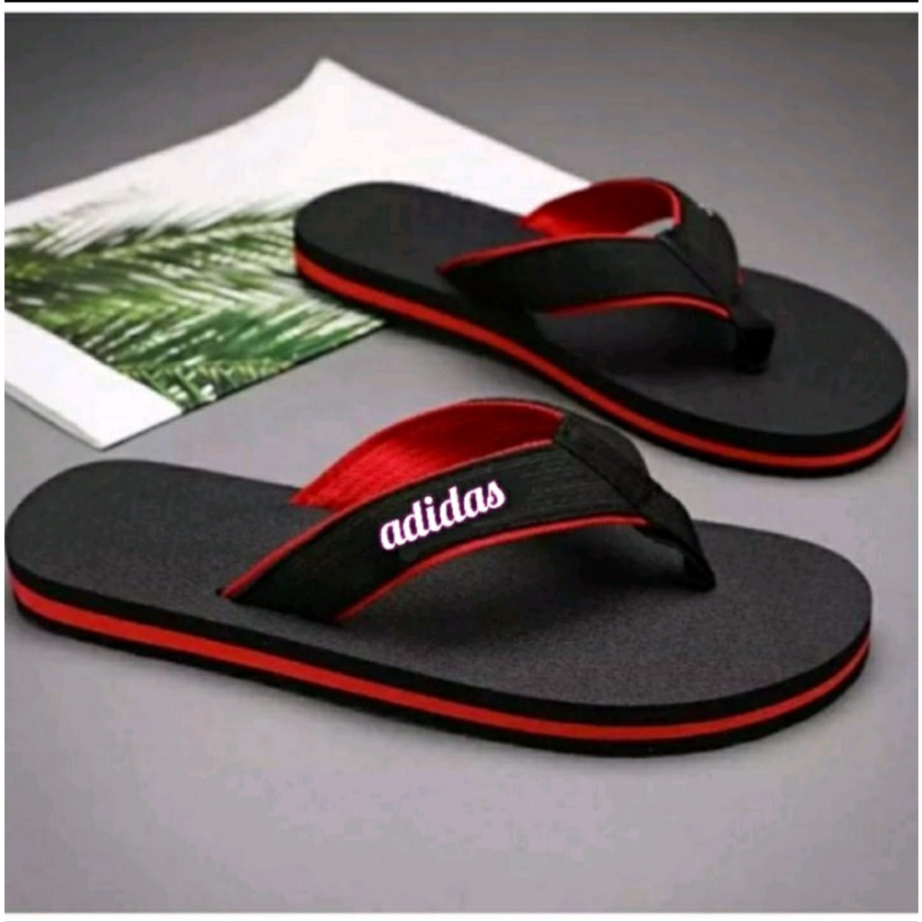 SANDAL JEPIT TALI WEBING  PRIA FLAT ADS