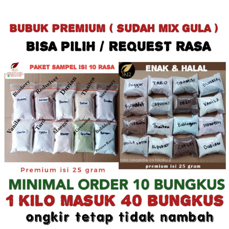 Jual Bubuk Minuman Premium Aneka Rasa Ada 29 Pilihan Rasa/ Serbuk ...