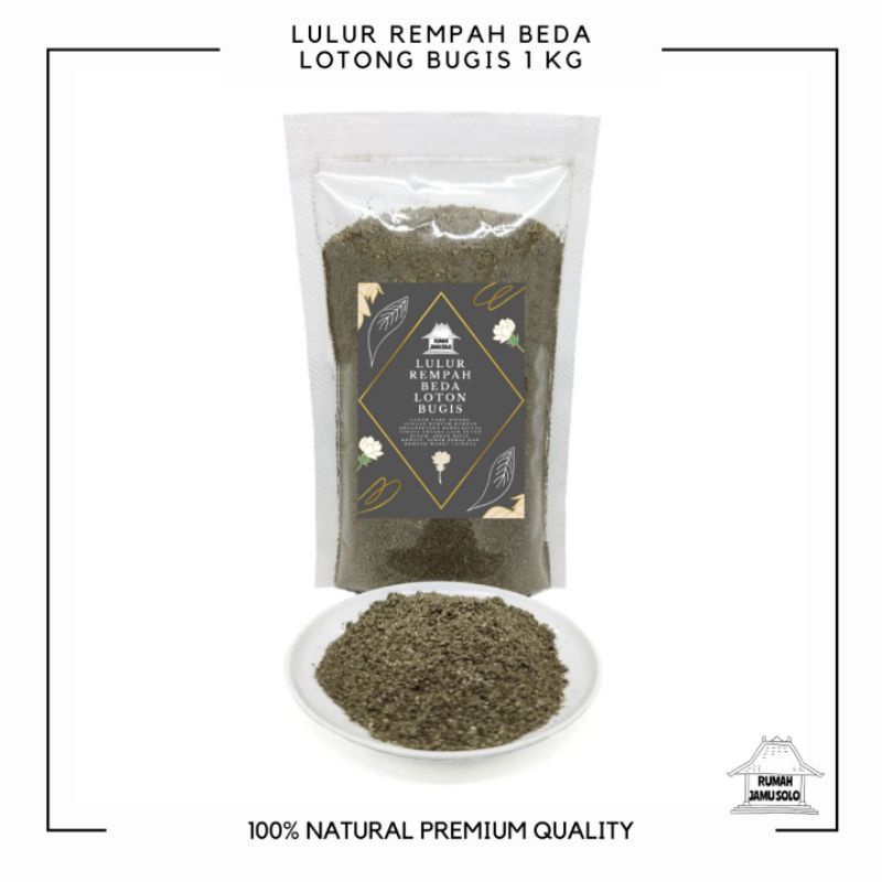 

Premium Lulur Rempah Hitam Bedda Lotong Bugis Quality 1kg Rumah Jamu S 100% Natural Wangi Alami dan