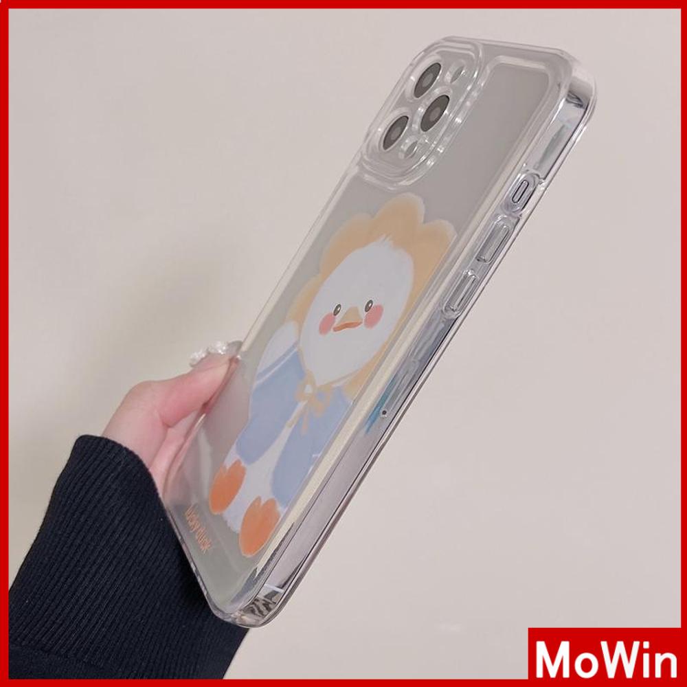 iPhone Case Clear Case Soft Thick TPU Shockproof Super Transparent Protection Camera Plating Button Duck Cartoon Cute For iPhone 13 Pro Max iPhone 12 Pro Max iPhone 11 iPhone 7Plus