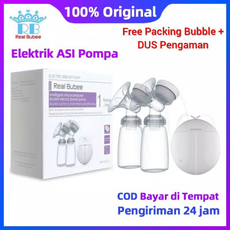 Pompa Asi Elektrik Real Bubee Double Breastpump USB/ Real Bubee Rechargeable