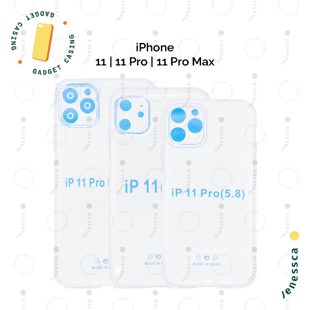 Casing iPhone 11/11 Pro/11 Pro Max Case TPU dengan Pelindung Kamera Transparan Bening 1.5mm