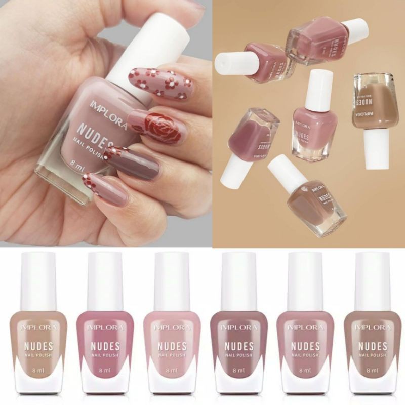 Implora Nail Polish CLEAR, NUDES, WONDER, RED 8ml