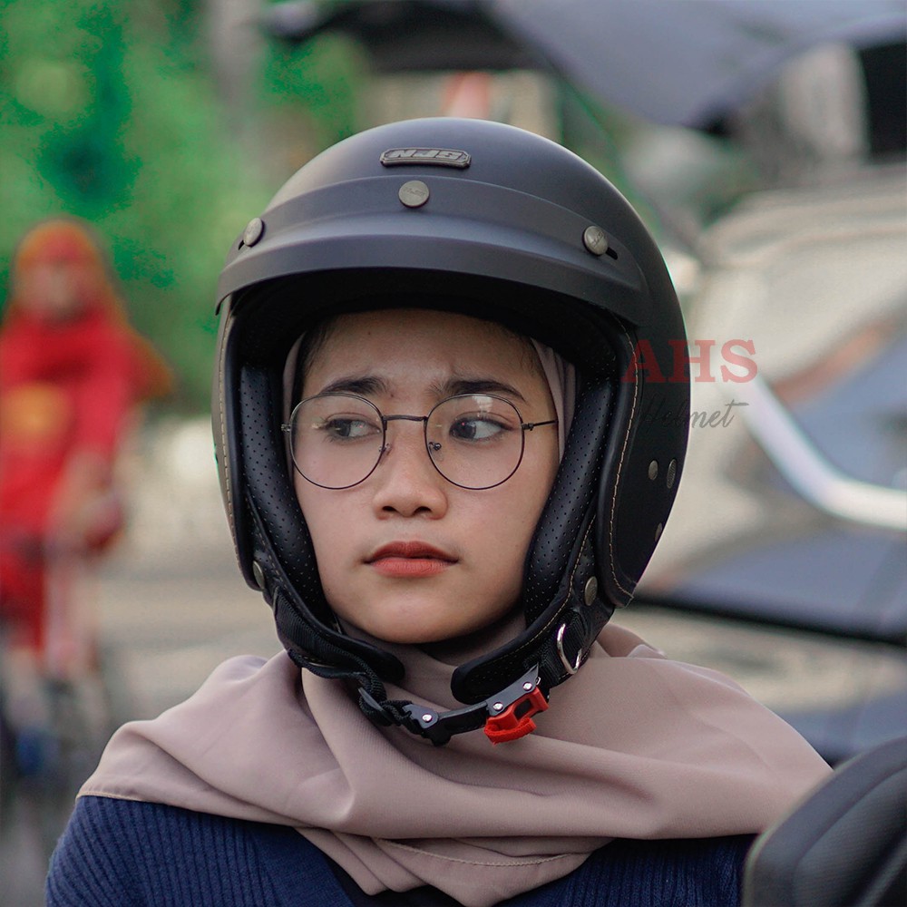 ( TERMURAH ) Helm Bogo NJS Bogo Retro Njs NR 80 Free Pet topi helm njs bogo helm retro dewasa njs-1