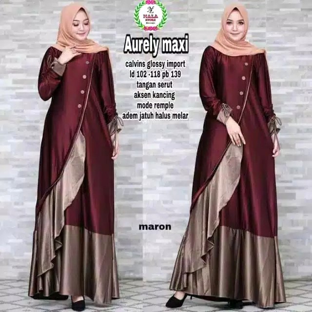 Gamis Wanita/Gamis Maxi - Hijau Botol, L