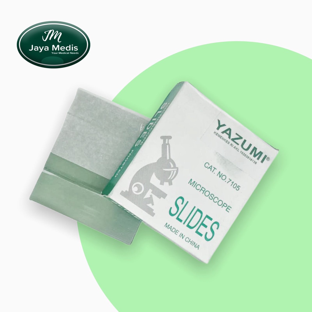 Object Glass Hijau - Kaca Preparat 7105 Microscope Slides Yazumi