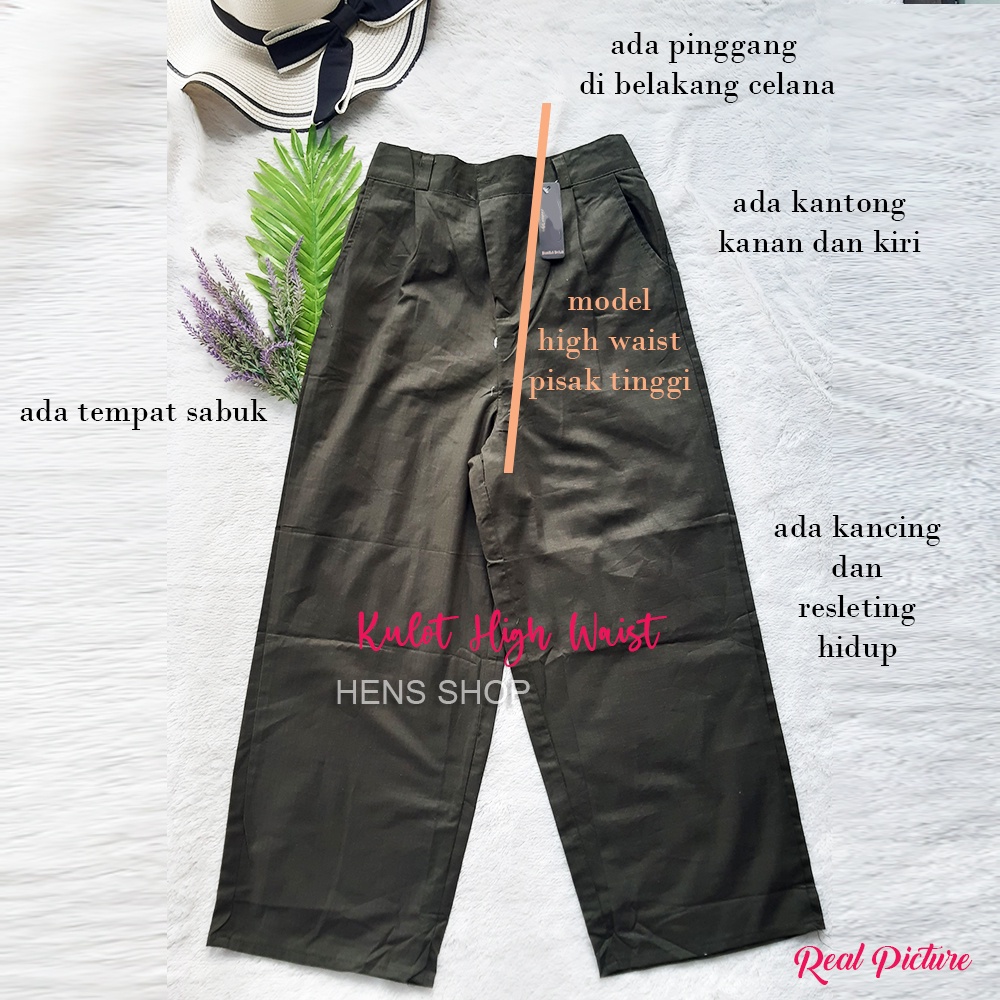 CELANA KULOT HIGH WAIST | KULOT HW BAHAN NYAMAN