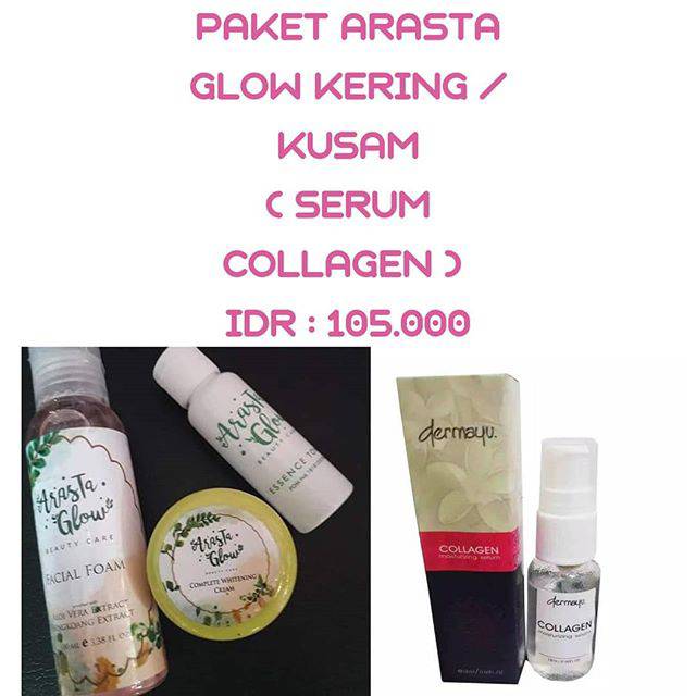 PAKET ARASTA GLOW KERING / KUSAM TONER ISI 60ML BESARRR !!!!