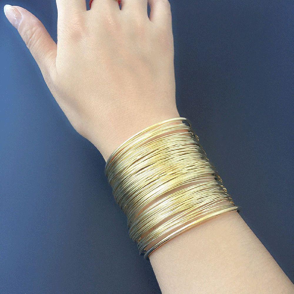 Preva Gelang Metal Open Bangle Open Gelang Lebar Cuff Bangle