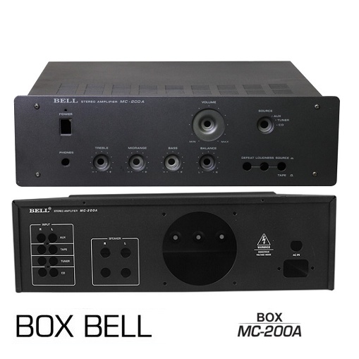 Box Power Amplifier Mc-200A Box Power Amplyi Tone Control  Bell M 200A