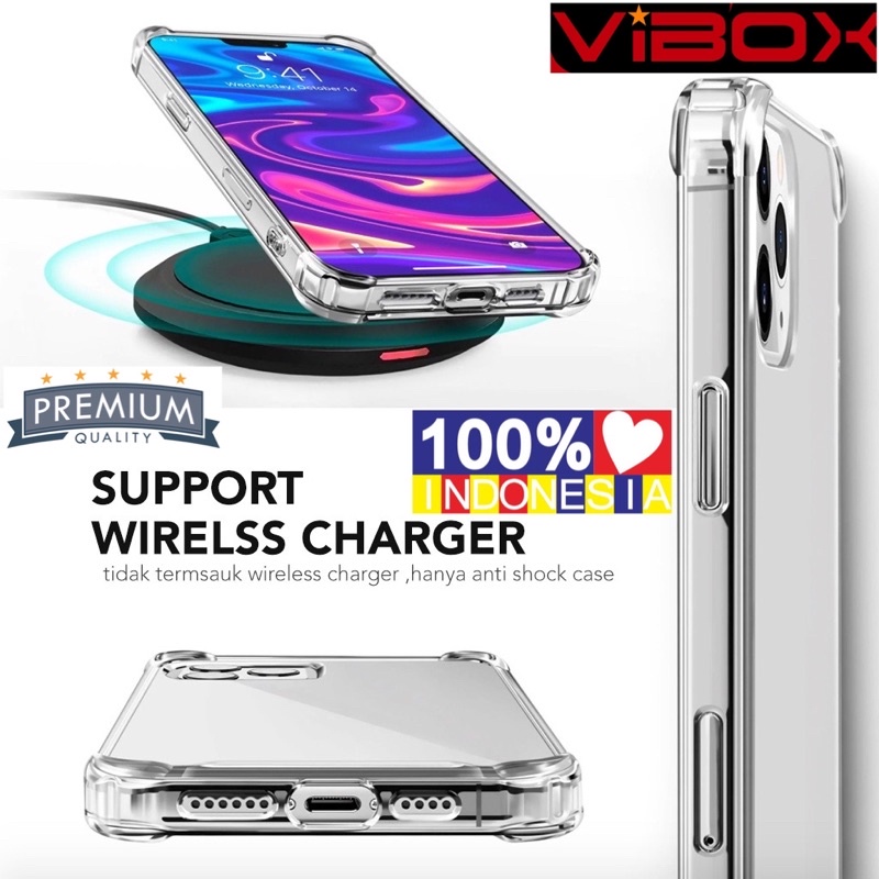 Promo Vibox case Anti Shock 7 Plus 8 Plus X XR XS Max 11 13 Pro Max 12 Mini 12 Pro Max Case Transparan Bening original