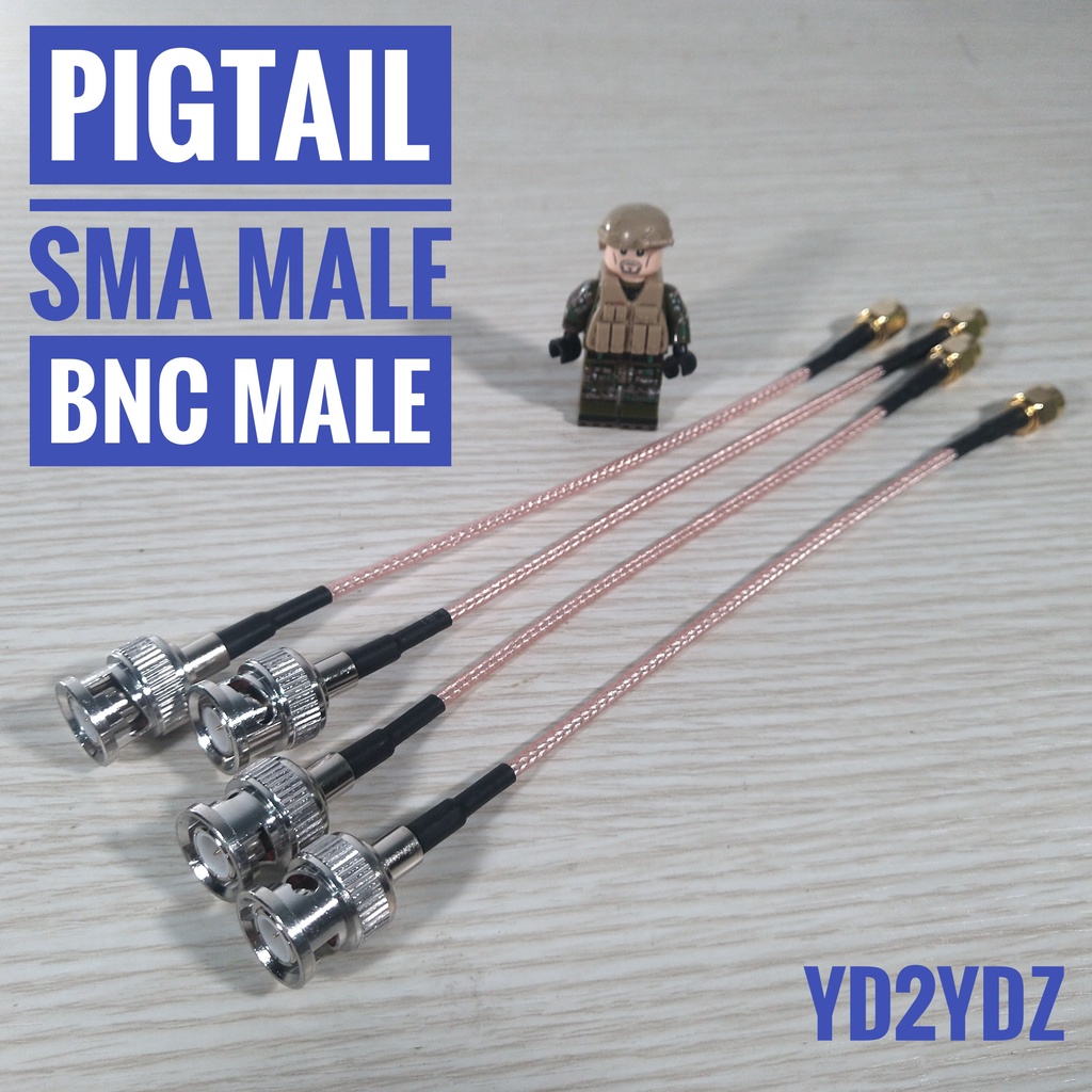 pigtail sma male to bnc male konektor kabel rg316 15cm jumper sambungan ht rf antenna nanovna vna analyzer coaxial coax rg-316 antena extension connector teflon