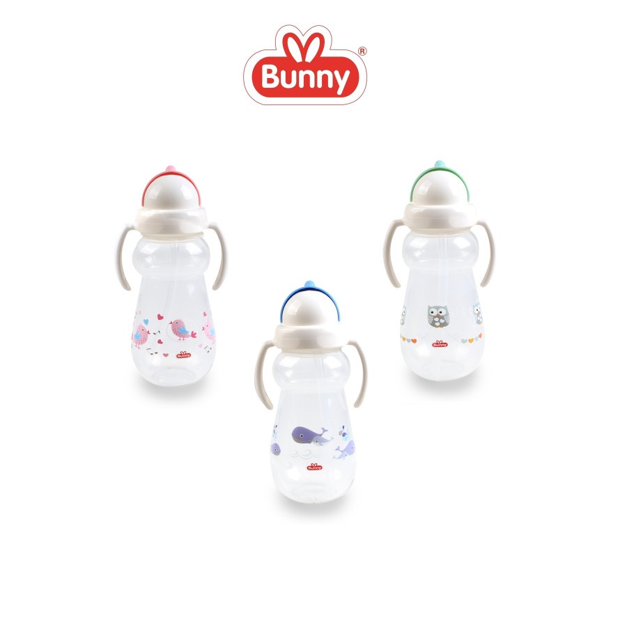 Lusty Bunny Training Cup With Straw &amp; Handle - Sipper Cup Basic ADG005 180 ml / ADG007 250ml - Botol Minum Bayi Anak Dengan Sedotan