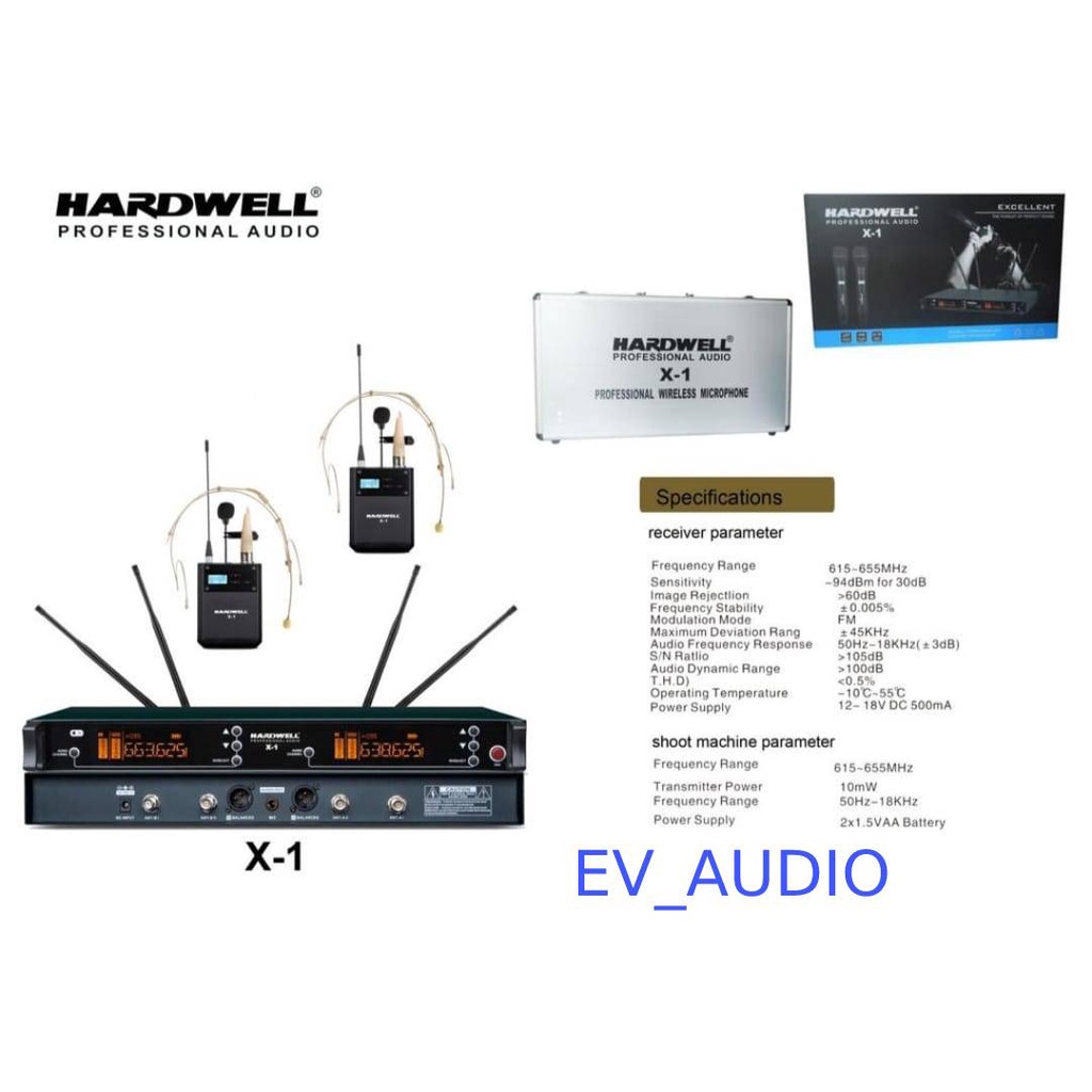 Mic Wireless Hardwell X 1 Hardwell  X1 Clip On Original