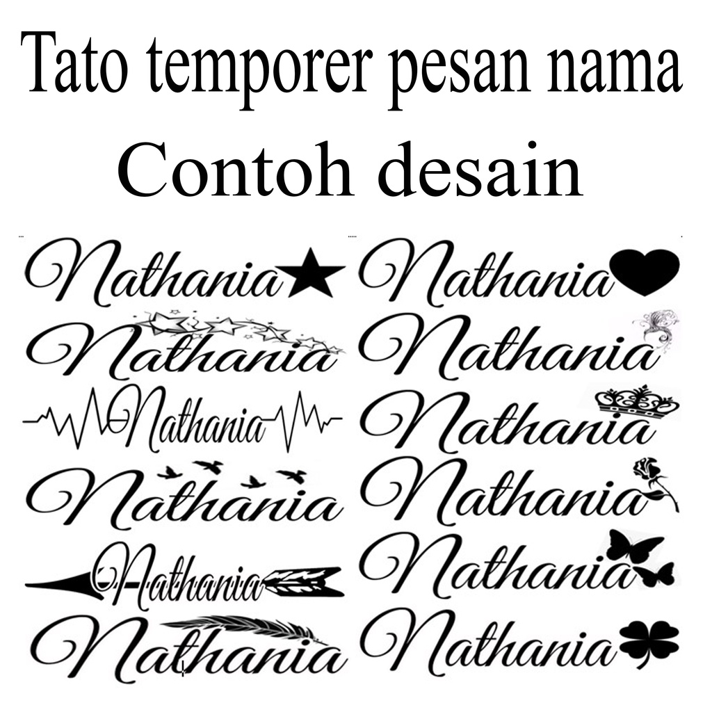 Tato temporer request nama dan gambar anti air dan tahan lama