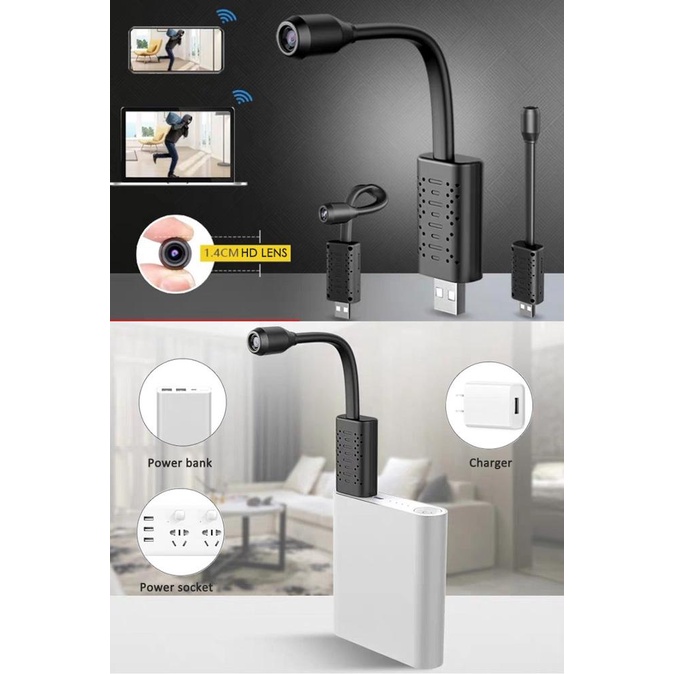 IP Camera Spy Cam CCTV Mini Wifi USB Kamera Dengan Motion Detection Kwalitas Full HD 8MP