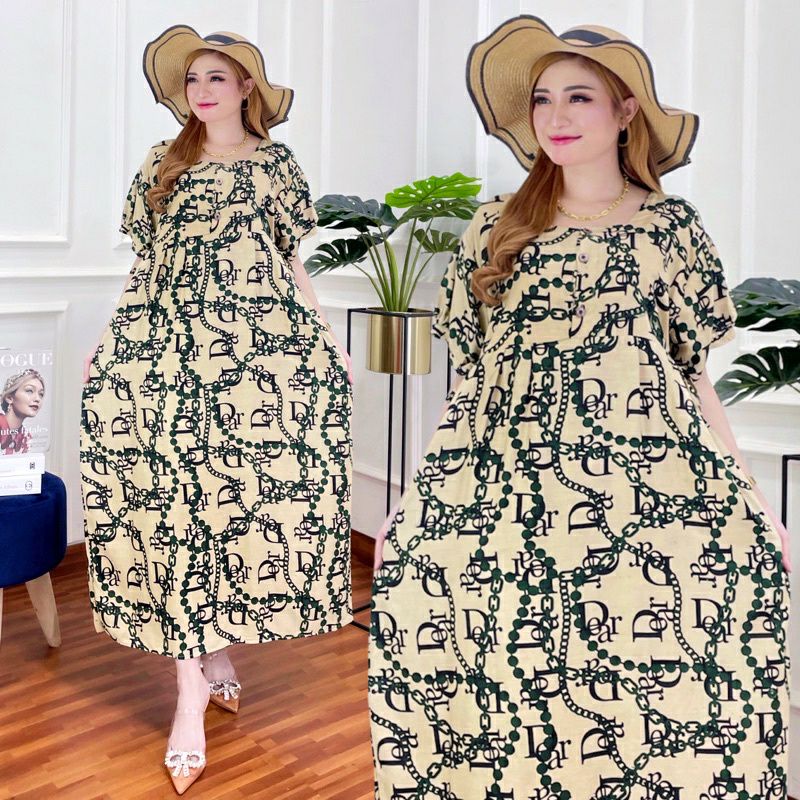 Daster Dres Panjang | Baju Tidur | Daster Bumil Busui | Daster Kekinian | Baju Santai | Baju Rumahan