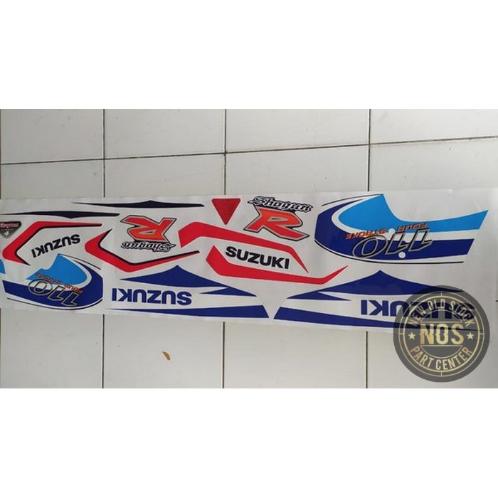 striping sticker suzuki shogun kebo putih albino copy original