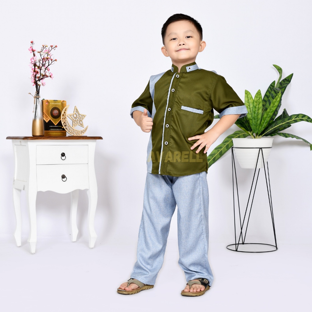 Koko AZKA by Avarell , Baju Koko Anak Laki Laki Busana Muslim Setelan Umur 1 - 13 Tahun Set Turki Co