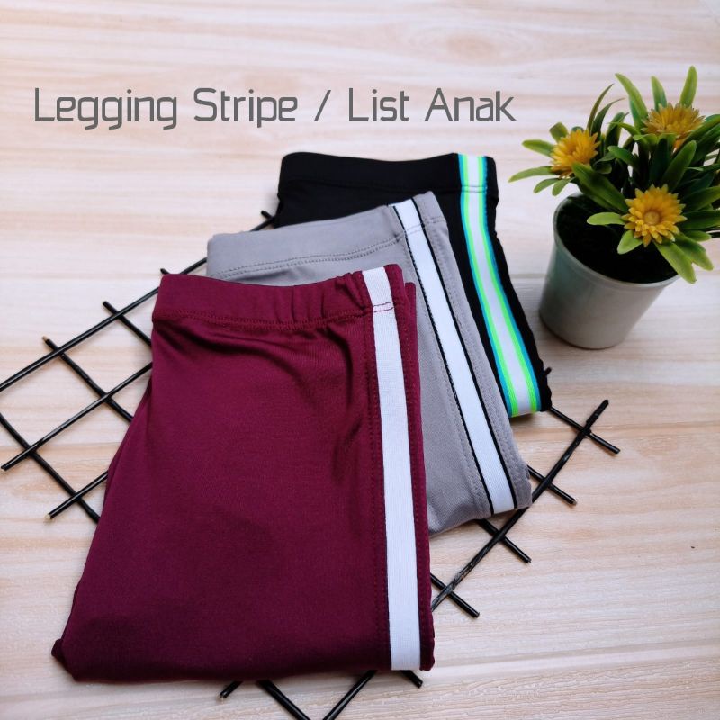 Legging List Anak Perempuan Tanggung High Spandex Premium