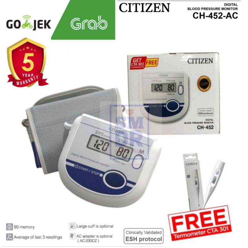 tensi meter digital citizen ch-452 free thermometer digital