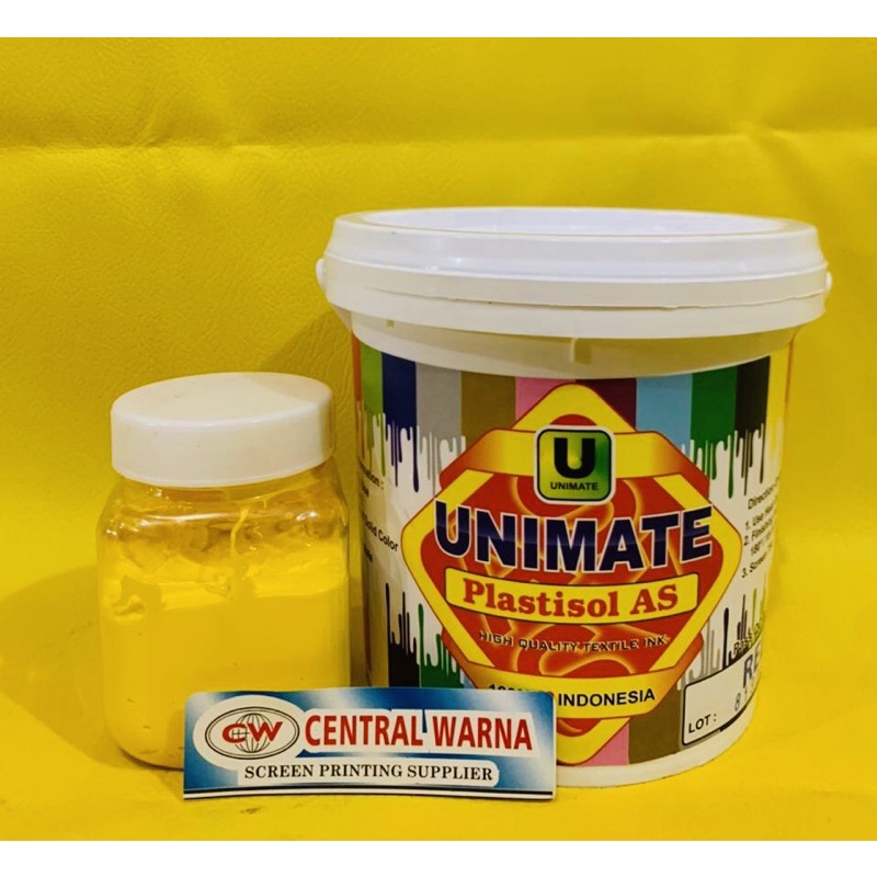 

Tinta Sablon Distro Plastisol Unimate AS Kuning - 200Gr