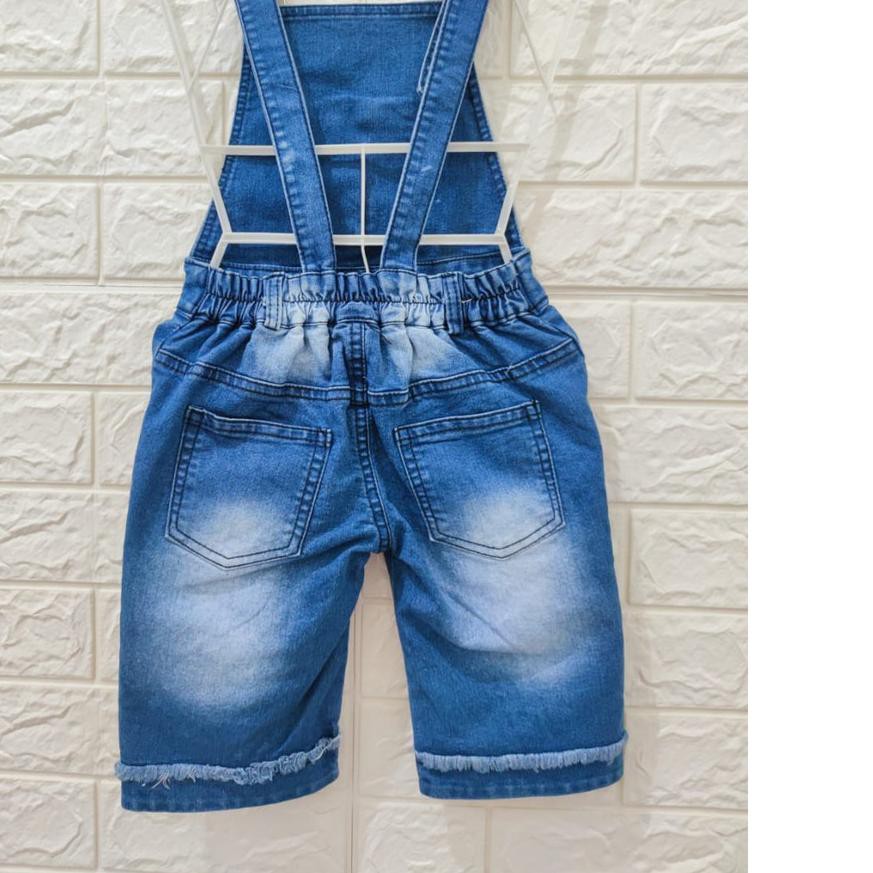 ♩ overall 7/8/jumsuit jeans anak/wearpack celana kodok/ overall selutut/ overall 7/8 HK/ mickey ♪