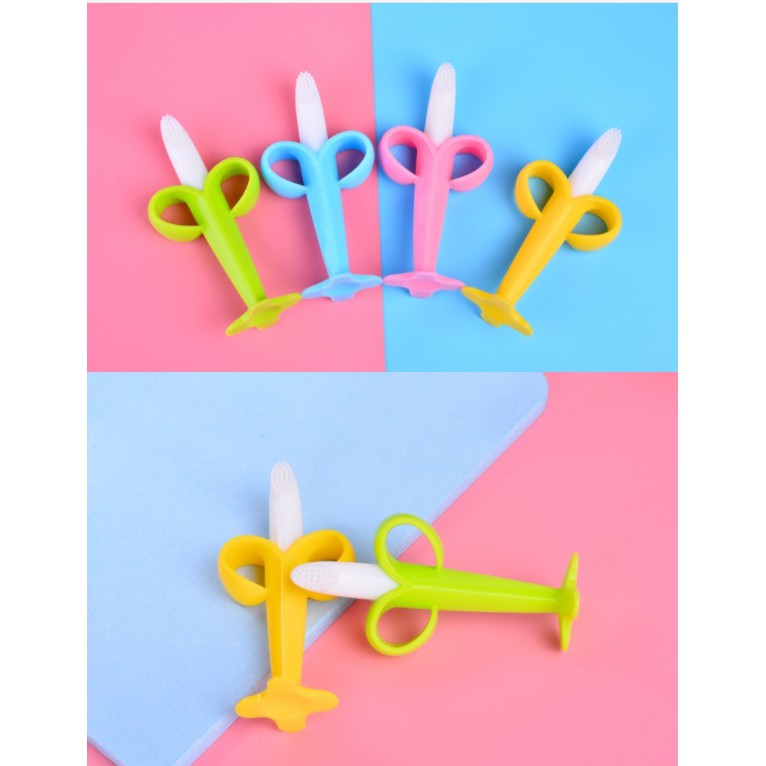 TOOTH BRUSH Teether Banana | Sikat Gigi Pisang | Gigitan Bayi Bentuk Pisang | Mainan Bayi Import