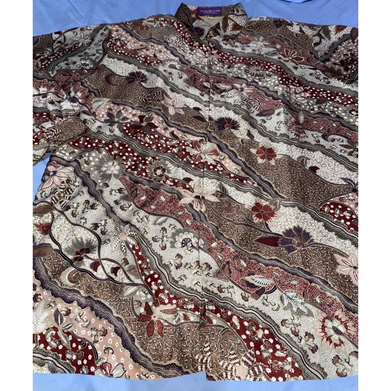 preloved batik tangan panjang sutera putih