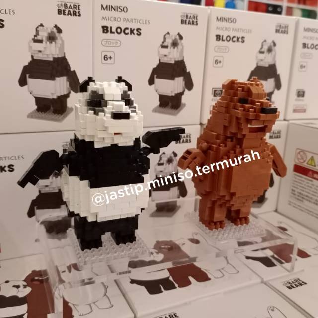 MINISO-🆕- BLOCK WE BARE BEARS BLOCK PARTIKLES❤