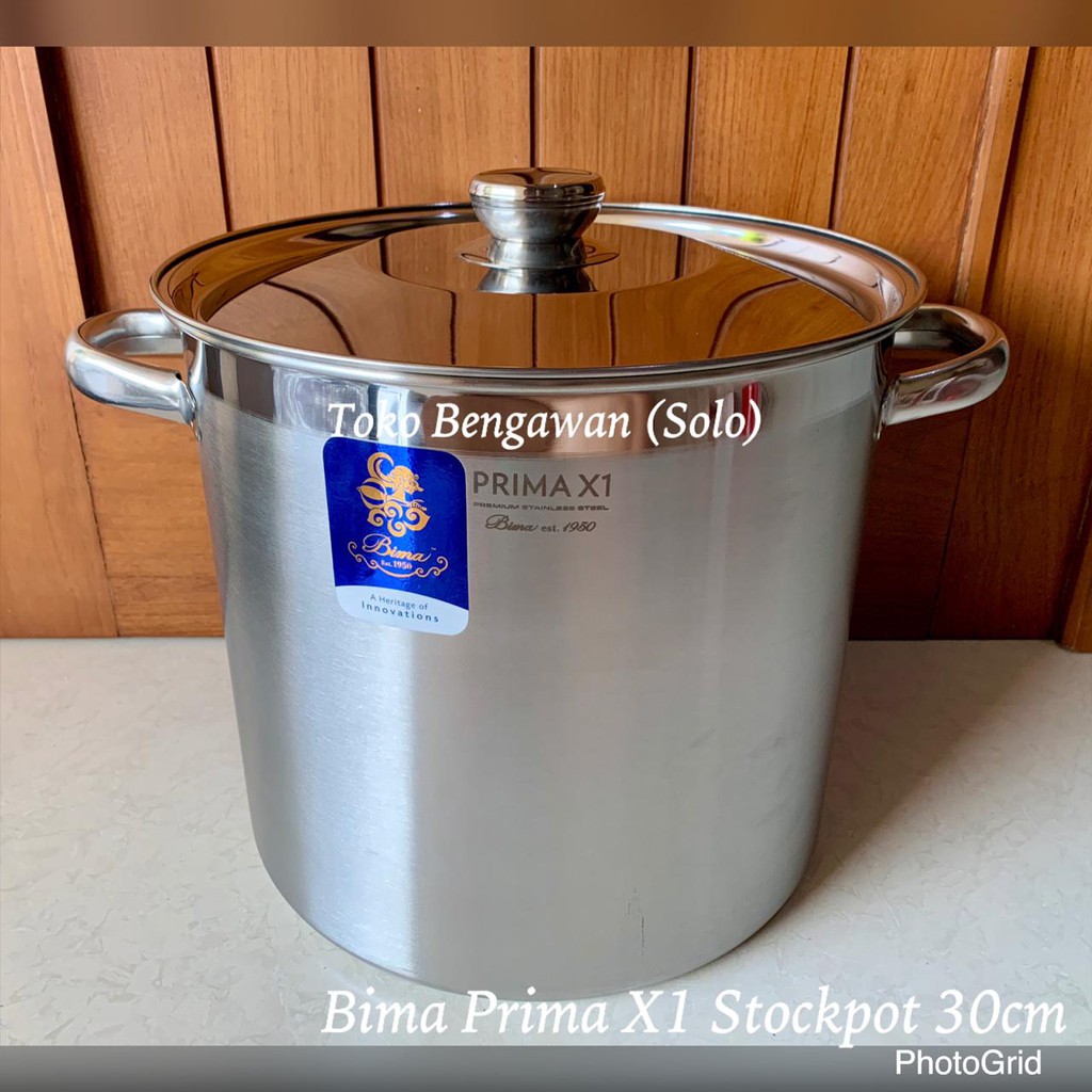 Bima Stockpot 30cm BP2007330 Prima X1 / Panci Tinggi Stainless Steel BIMA PRIMA Stockpot 30cm